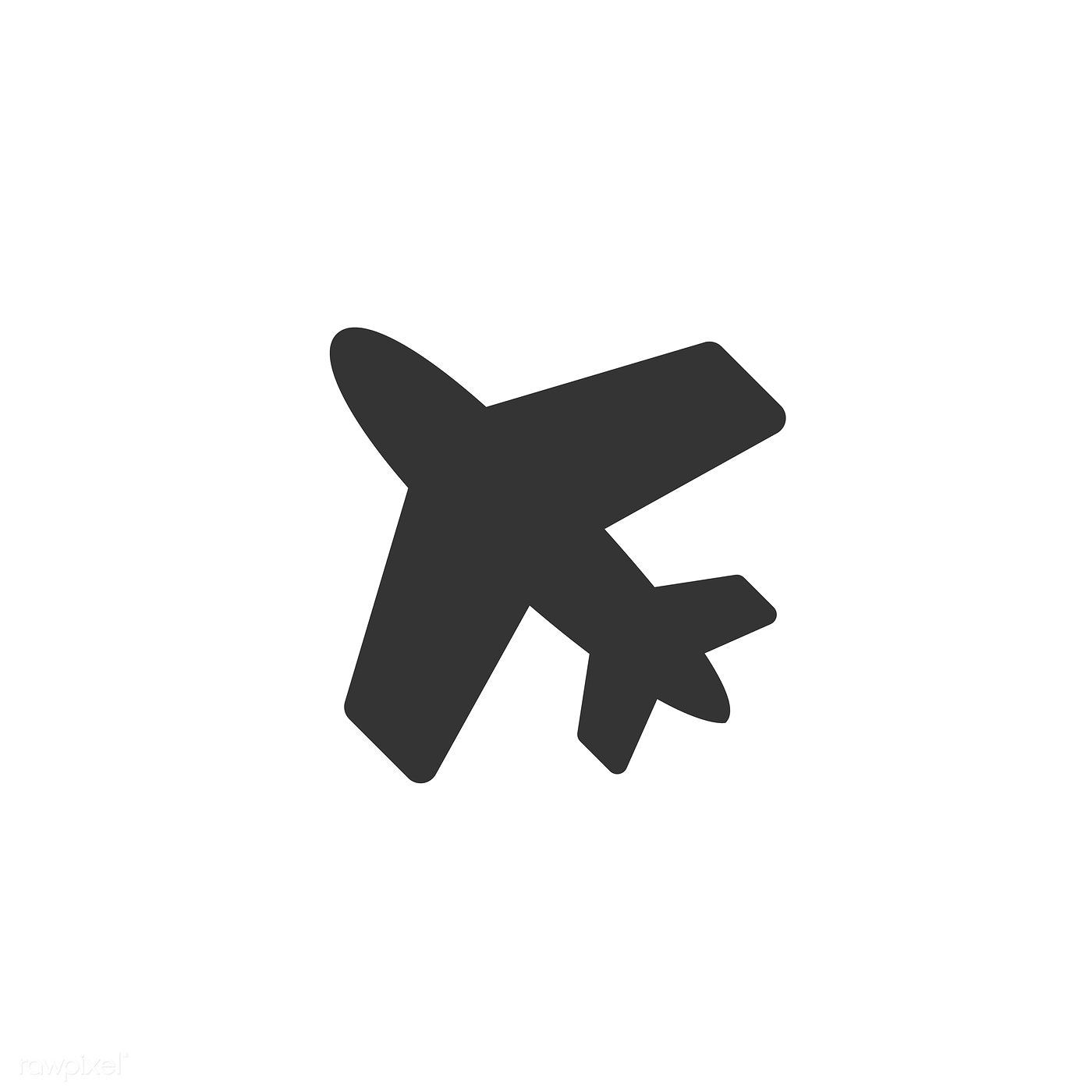 1400x1400 Airplane Icon Vector Free Image