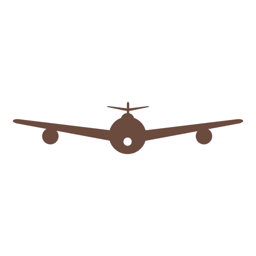 512x512 Airplane Flat Silhouette Icon