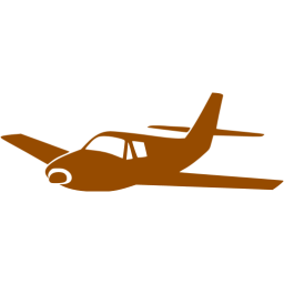 256x256 Brown Airplane Icon