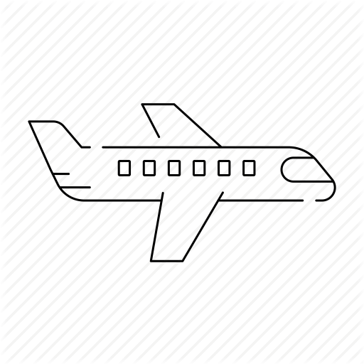 512x512 Aircraft, Airline, Flight, Plane, Thin, Transport, Traveling Icon