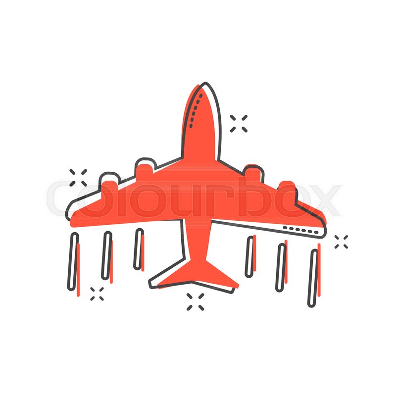 800x800 Cartoon Airplane Icon In Comic Style Stock Vector Colourbox