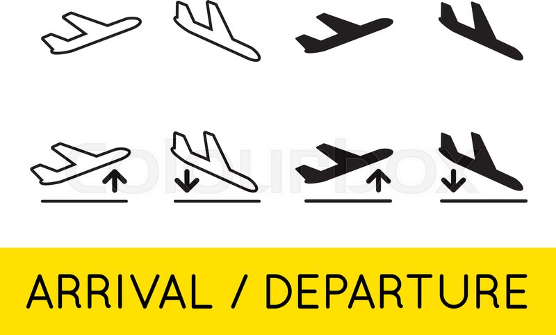 800x482 Aircraft Or Airplane Icons Set Stock Vector Colourbox