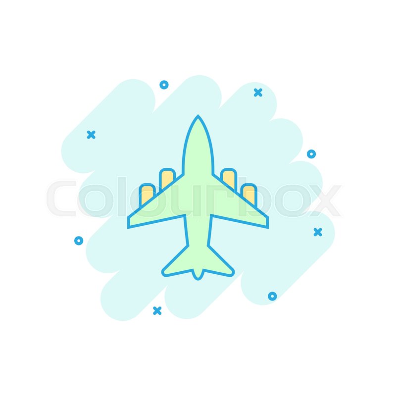 800x800 Vector Cartoon Airplane Icon In Comic Stock Vector Colourbox