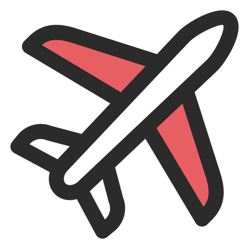 512x512 Airplane Colored Stroke Icon
