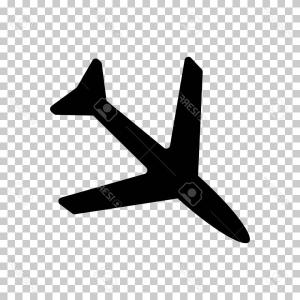 300x300 Photostock Vector Plane Icon Black Icon On Transparent Background