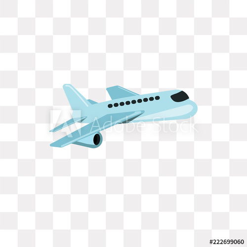 500x500 Airplane Icon On Transparent Background Modern Icons Vector