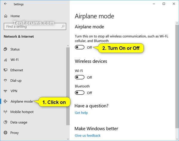 600x472 Turn On Or Off Airplane Mode In Windows Tutorials