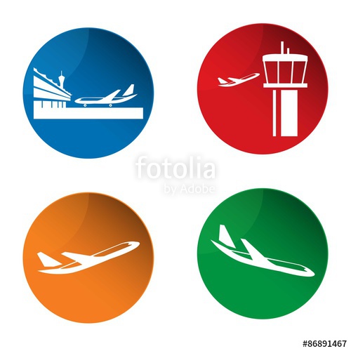 500x500 Airport Icon Aviation Icon Aeronautical Icon Vector Stock