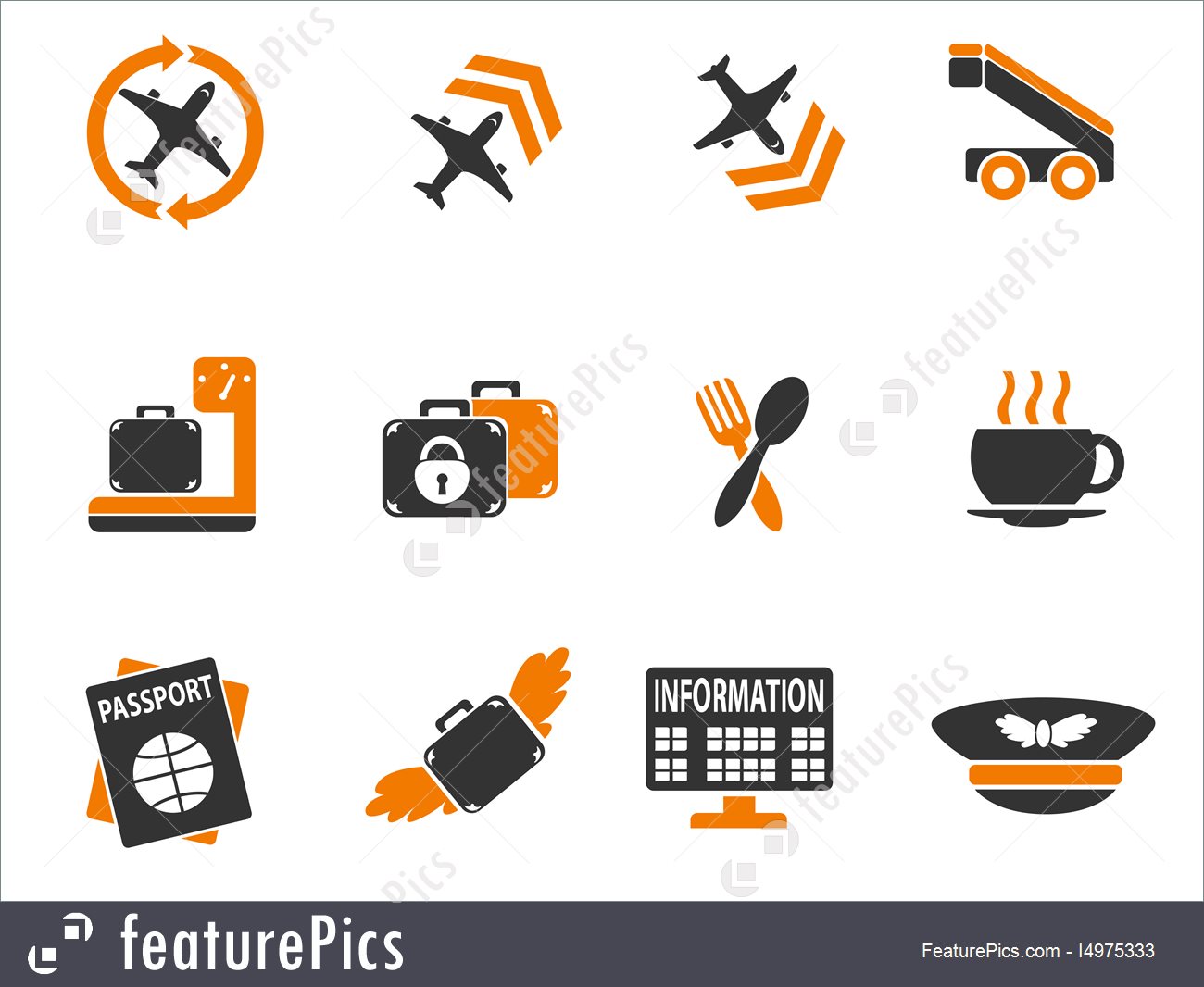 1300x1066 Illustration Of Airport Icon Set