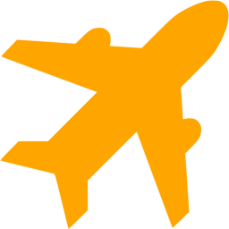 256x256 Orange Airport Icon