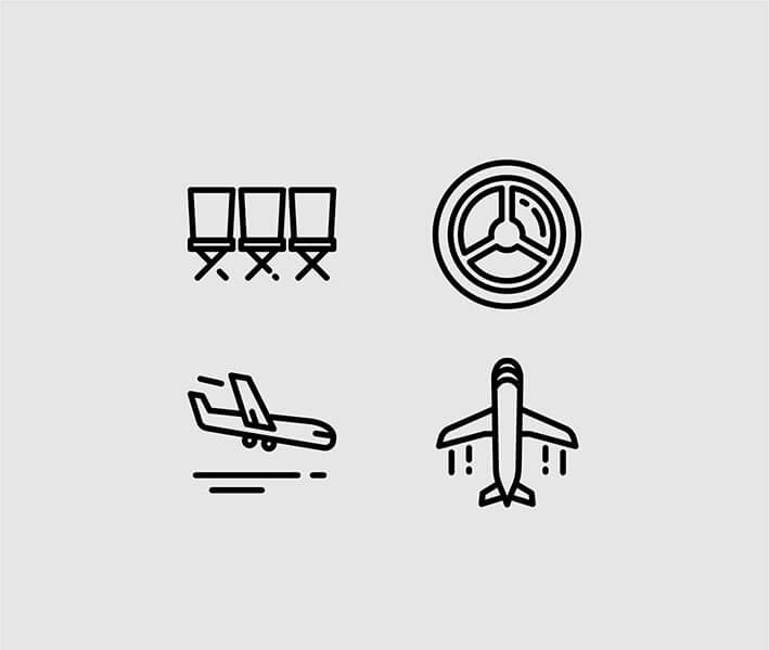 709x599 Airport Icon Collection