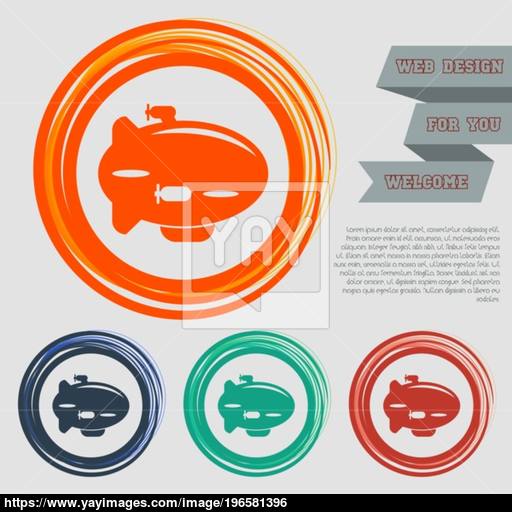 512x512 Airship Icon On The Red, Blue, Green, Orange Buttons For Your