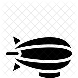 256x256 Flying Airship Icon Of Glyph Style