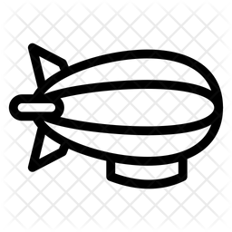 256x256 Flying Airship Icon Of Line Style