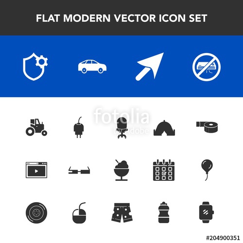 500x500 Modern, Simple Vector Icon Set With Adhesive, Web, Modern, Gadget
