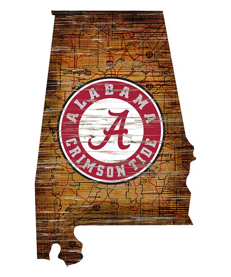 452x543 Fan Creations Alabama Crimson Tide State Cutout Wall Art Zulily