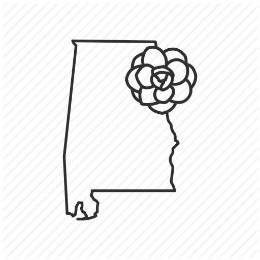 Alabama, Borders, Map, State, State Flower, State Symbol, Usa Icon 512x512 Alabama, Borders, Map, State, State Flower, State Symbol, Usa Icon