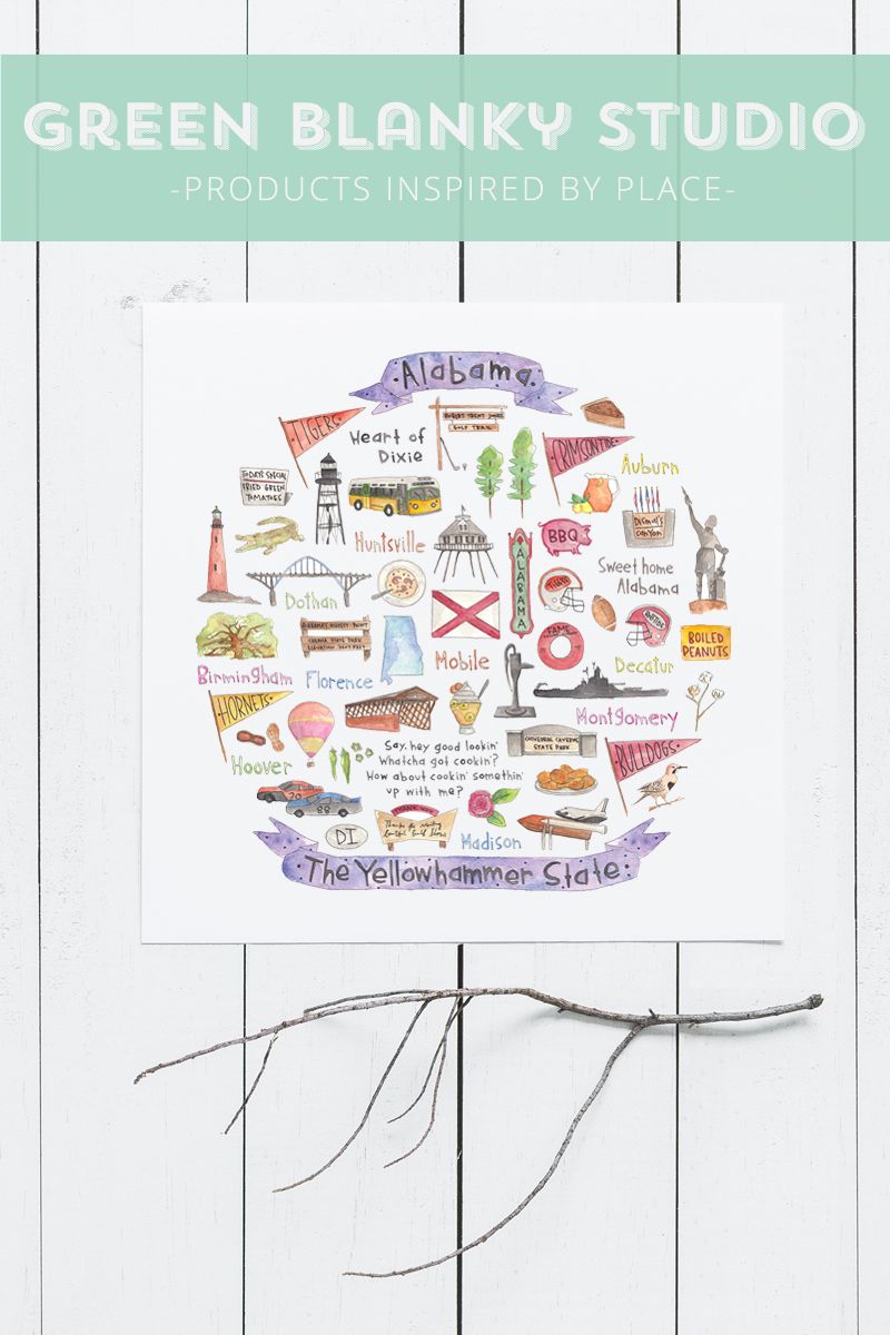 Alabama Icon Watercolor In Homegrown Magic Alabama, Paint 800x1200 Alabama Icon Watercolor In Homegrown Magic Alabama, Paint