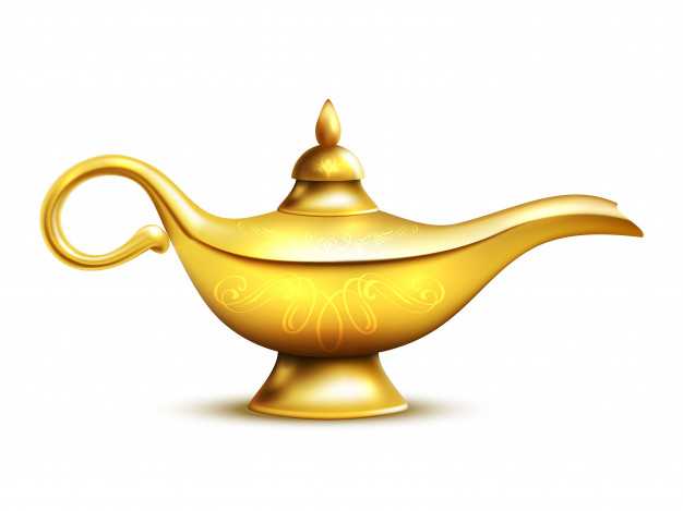 626x469 Aladdin Lamp Isolated Icon Vector Free Download