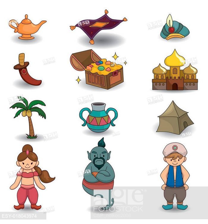 700x752 Cartoon Lamp Of Aladdn, Stock Vector, Vector And Low Budget