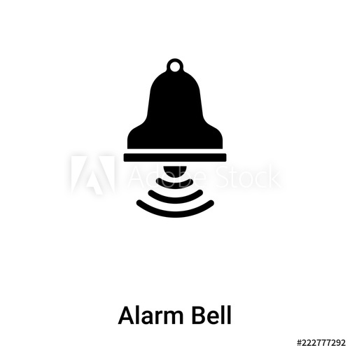 500x500 Alarm Bell Icon Vector Isolated On White Background, Logo Concept