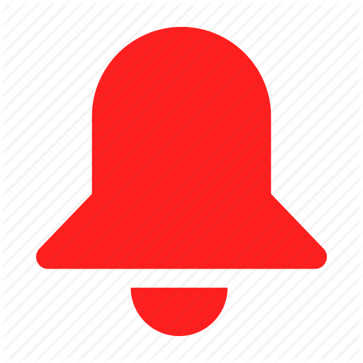 512x512 Alarm, Bell, Bells, Notification, Red Icon