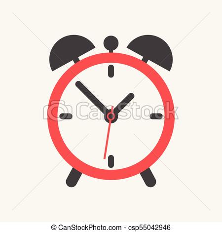 450x470 Alarm Clock Icon Flat Design Style Simple Icon On White