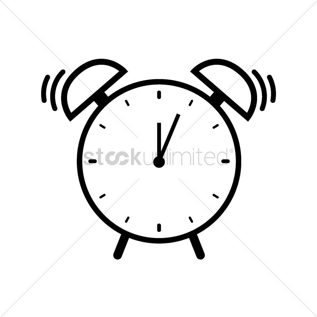 1300x1300 Alarm Clock Icon Vector Image