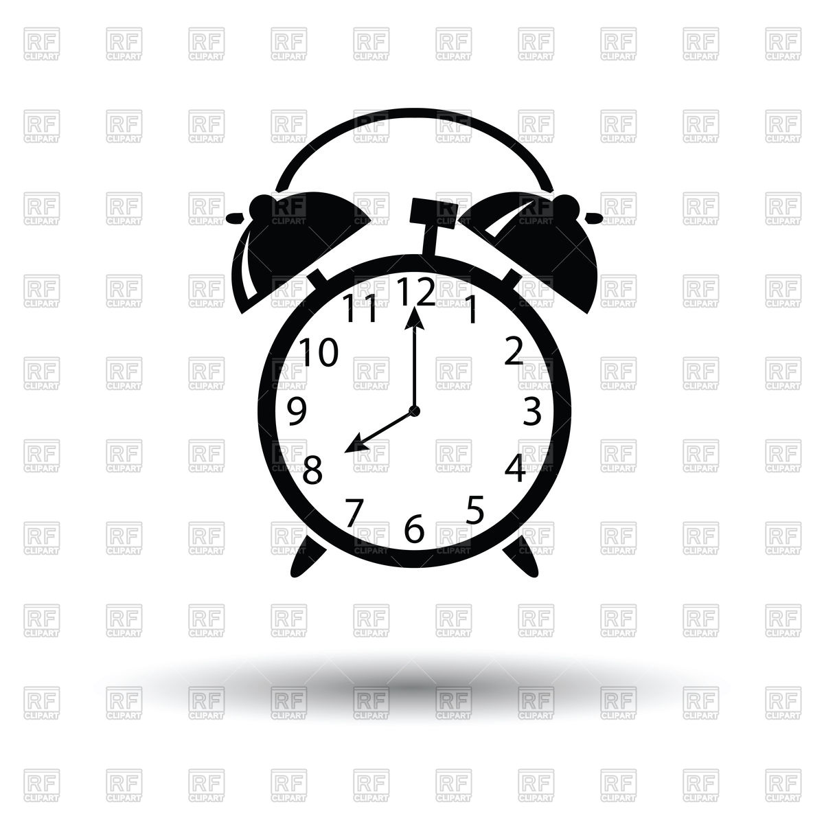 1200x1200 Alarm Clock Icon On White Background Vector Image Of Icons