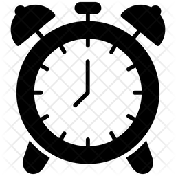 256x256 Alarm Clock Icon Of Glyph Style