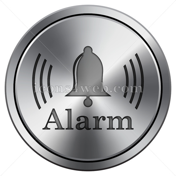 600x600 Alarm Icon Round Icon Imitating Metal