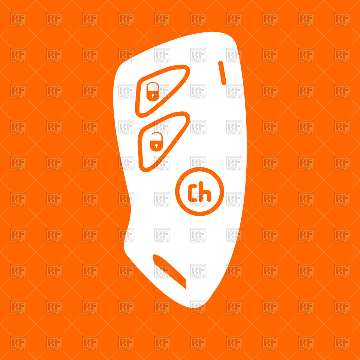 1200x1200 Car Key And Of The Alarm System It Is White Icon Vector Image