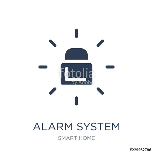 500x500 Alarm System Icon Trendy Flat Vector Alarm System Icon On White