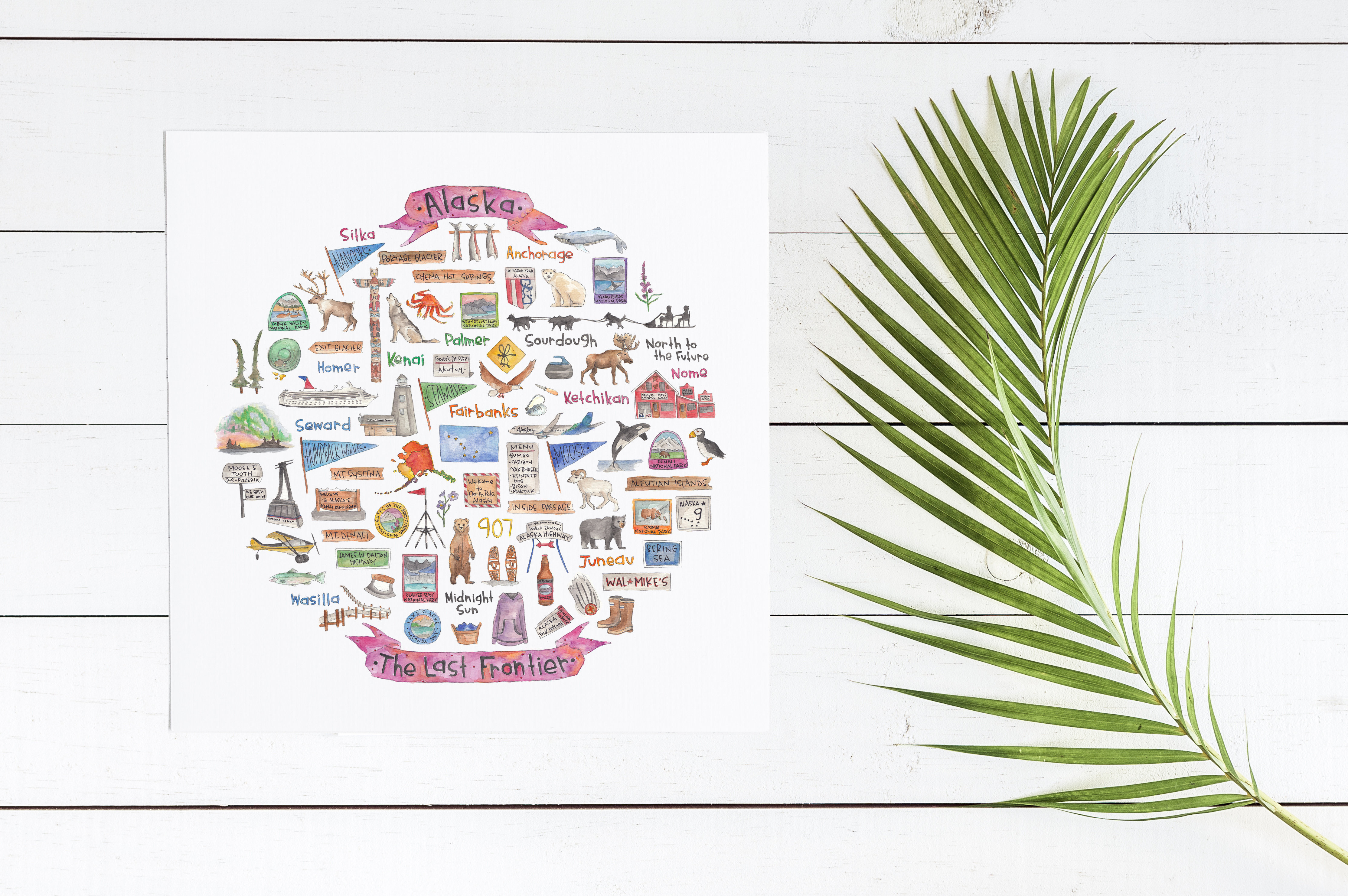 4457x2963 Alaska Icon Watercolor