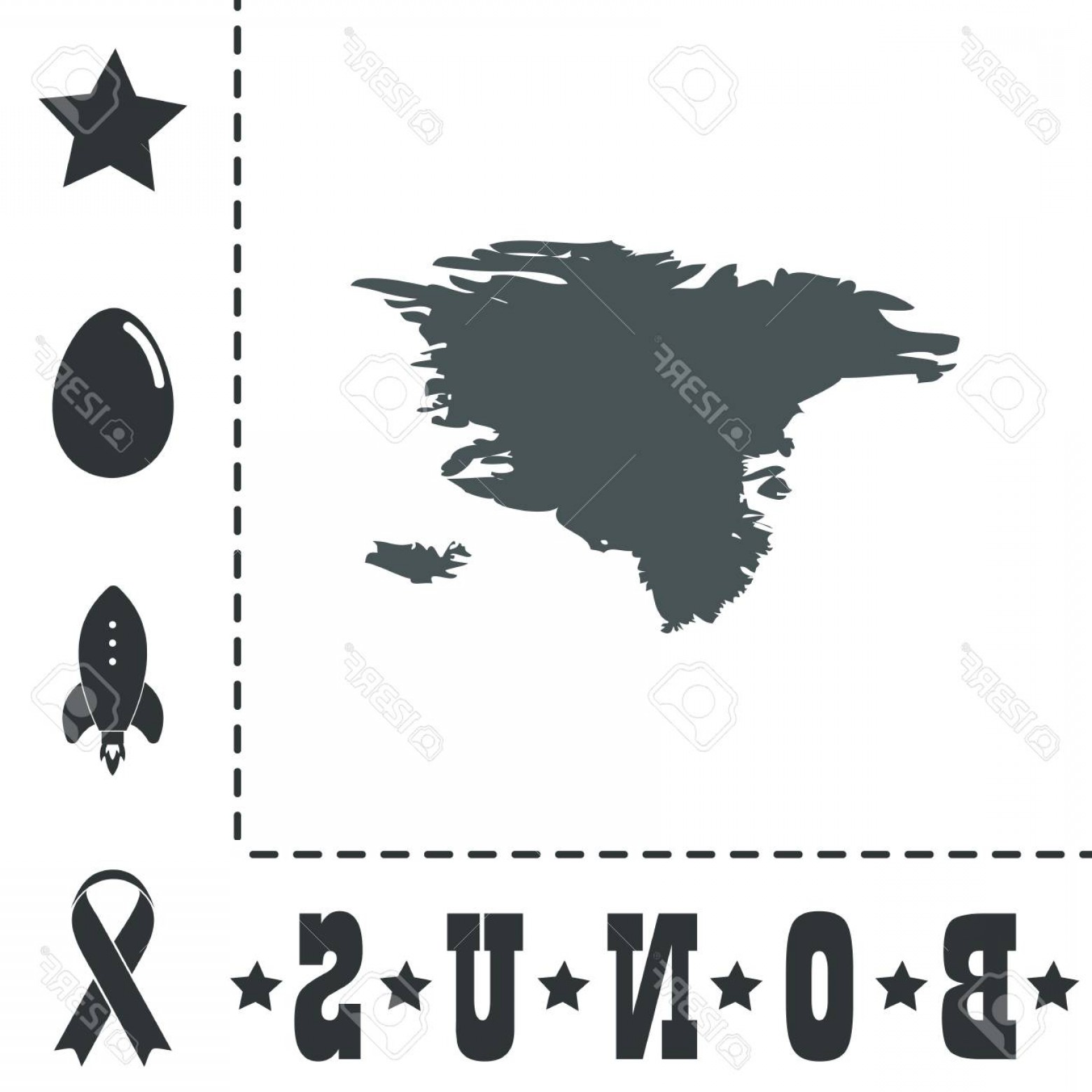 1560x1560 Photostock Vector Alaska Map Simple Flat Symbol Icon On White