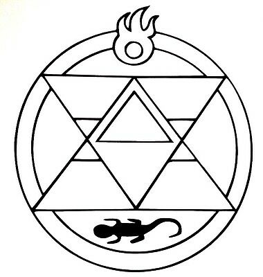 380x400 Fullmetal Alchemist Flame Alchemy Icon Cool Vinyl Car Window Truck