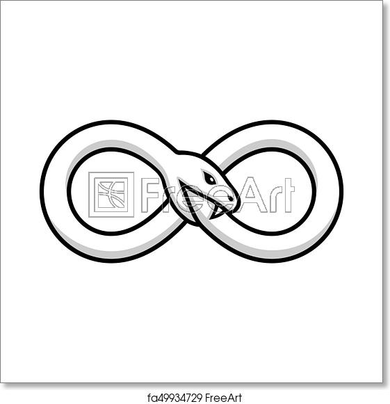 561x581 Free Art Print Of Ouroboros Snake Illustration Ouroboros Symbol