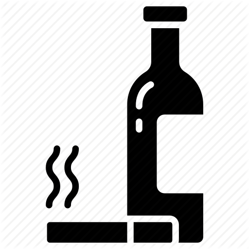 512x512 Addict, Alcohol, Alcoholic, Alcoholism, Cigarette, Drink, Smoke Icon