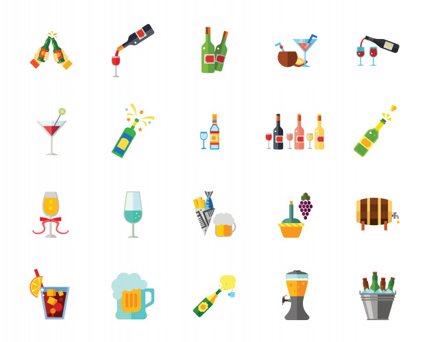 626x500 Alcohol Icon Set Vector Free Download
