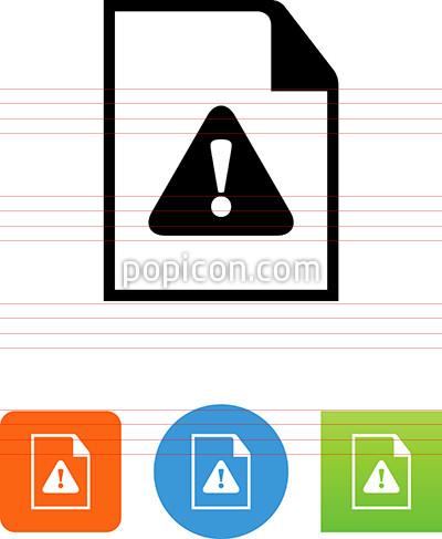 Document With Alert Icon 400x487 Document With Alert Icon
