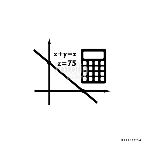 500x500 Algebra Simple Icon Stock Image And Royalty Free Vector