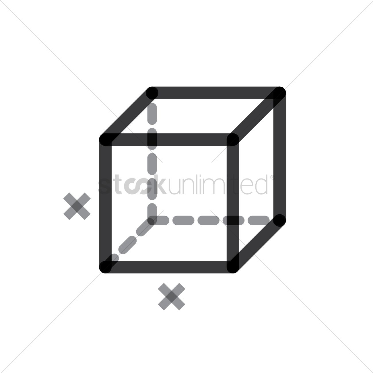 1300x1300 Cube Algebra Icon Vector Image