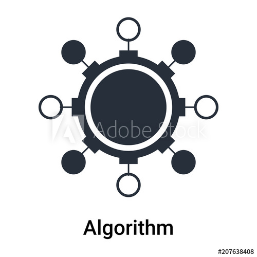 500x500 Algorithm Icon Vector Sign And Symbol Isolated On White Background