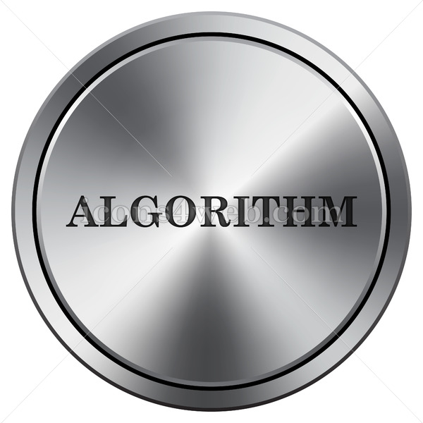 600x600 Algorithm Icon Round Icon Imitating Metal