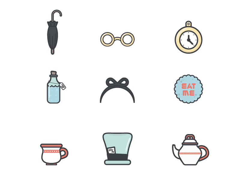 800x600 Alice In Wonderland Icons