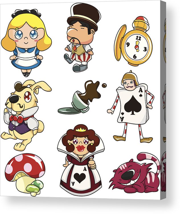 632x750 Cartoon Alice In Wonderland Icon Acrylic Print
