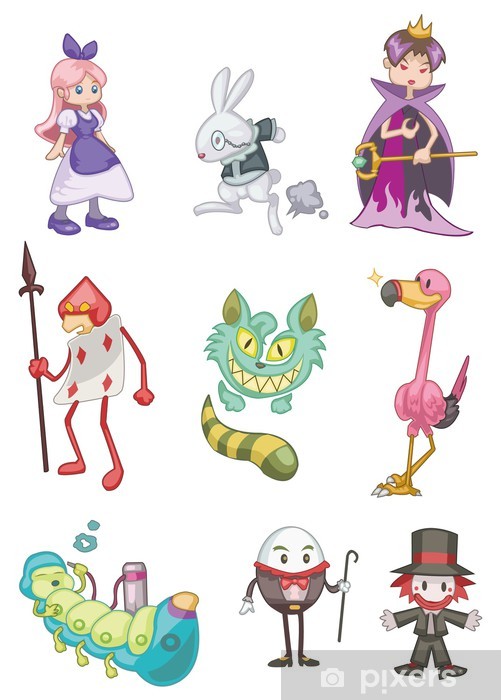 501x700 Cartoon Alice In Wonderland Icon Wall Mural