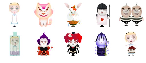 600x259 Alice In Wonderland Free Icon Packs Ui Download