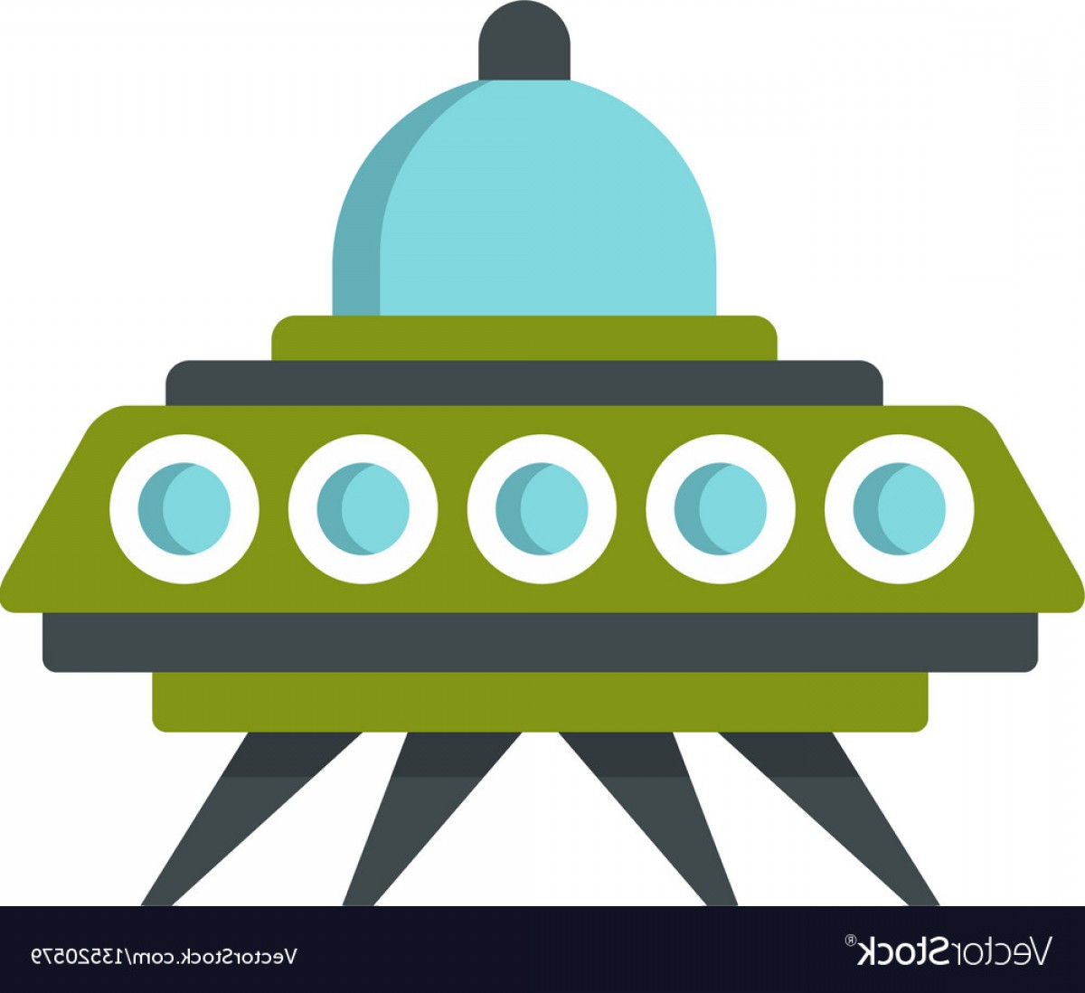1200x1098 Alien Spaceship Icon Flat Style Vector Hoodamath