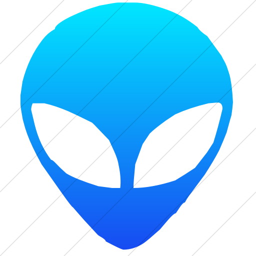 512x512 Iconsetc Simple Ios Blue Gradient Classica Space Alien Icon